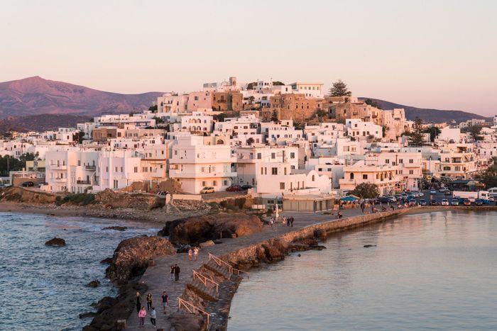 Naxos xgrei Island cyclades Portara Chora White Houses